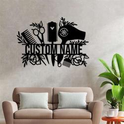 personalized hair salon sign hair stylist gifts hairdresser sign barber shop sign barber gifts 1