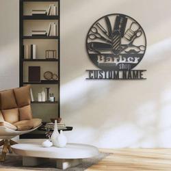 personalized hair salon sign hair stylist sign hairdresser gifts barber shop decor birthday gifts 2
