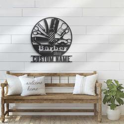 personalized hair salon sign hair stylist sign hairdresser gifts barber shop decor birthday gifts 3