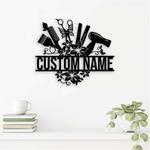 personalized hair salon sign hair stylist sign hairdresser gifts hair salon decoration 0