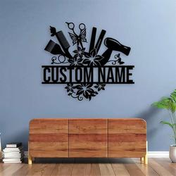 personalized hair salon sign hair stylist sign hairdresser gifts hair salon decoration 1