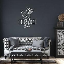 personalized hair salon welcome sign hairdresser business sign custom metal sign 3