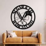 personalized hairdresser hair studio salon business custom metal sign 0