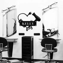personalized hairdresser metal sign beauty salon decorating ideas barber shop decor 1