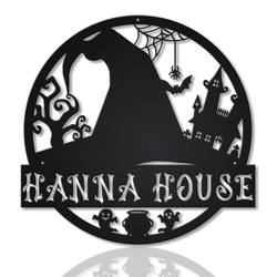 Personalized Halloween The Hat Of Witch Metal Wall Art Halloween Decoration For Home