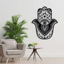 personalized hamsa hand evil eyes hand of fatima v10 yoga studio home decor custom metal sign 1