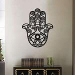 personalized hamsa hand evil eyes hand of fatima v12 yoga studio home decor custom metal sign 0