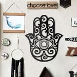 personalized hamsa hand evil eyes hand of fatima v2 yoga studio home decor custom metal sign 0