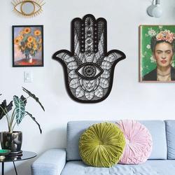 personalized hamsa hand evil eyes hand of fatima v4 yoga studio home decor custom metal sign 3