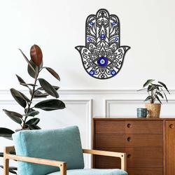 personalized hamsa hand evil eyes hand of fatima v5 yoga studio home decor custom metal sign 1