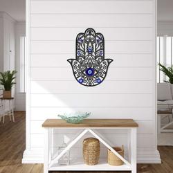 personalized hamsa hand evil eyes hand of fatima v5 yoga studio home decor custom metal sign 3