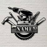 personalized handyman sign repairman gift workshop custom metal signs garage decor 0