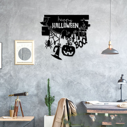 personalized happy halloween metal sign halloween boo signs halloween decoration for home 2