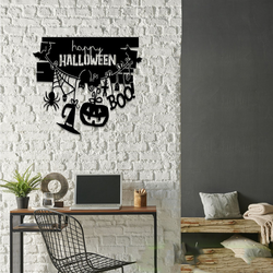 personalized happy halloween metal sign halloween boo signs halloween decoration for home 3