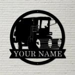 personalized harvester farm tractor metal farmhouse kitchen signs wall decor gift for farmer 0