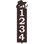 personalized hat and horseshoes western cowboy address sign house number plaque custom metal sign 0