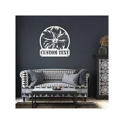 personalized hibiscus garden decorative custom metal sign housewarming gift 2