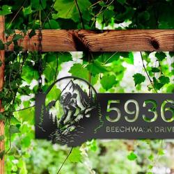 personalized hiker camping mountain climbing v2 address sign house number plaque custom metal sign 2