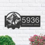 personalized hiker camping mountain climbing v4 address sign house number plaque custom metal sign 0