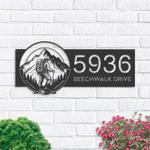 personalized hiker camping mountain climbing v5 address sign house number plaque custom metal sign 0