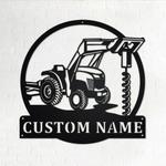 personalized hole digger truck metal name sign home decor gift for truck drivers 0