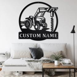 personalized hole digger truck metal name sign home decor gift for truck drivers 1