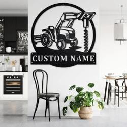 personalized hole digger truck metal name sign home decor gift for truck drivers 2
