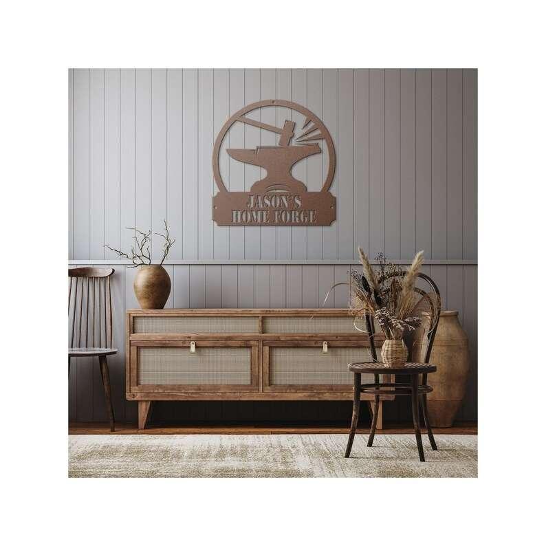 Personalized Home Forge Blacksmith Metal Art Anvil and Hammer Metal Wall Art 4 personalized home forge blacksmith metal art anvil and hammer custom metal sign 4
