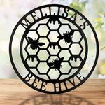 personalized honey bee garden custom metal sign honey bee family name established signbee keeper giftbee farm decor 0