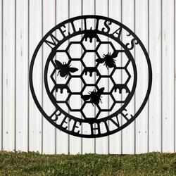 personalized honey bee garden custom metal sign honey bee family name established signbee keeper giftbee farm decor 2