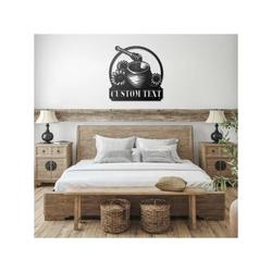 personalized honeycomb honey bee farm garden sunflower decorative custom metal sign housewarming gift 1