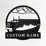 personalized hopper truck metal name sign home decor gift for truck drivers 0