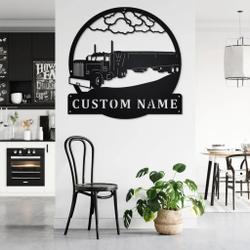 personalized hopper truck metal name sign home decor gift for truck drivers 2