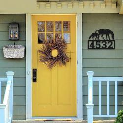 personalized horse address sign barn cabin mountain home house number plaque custom metal sign 2