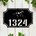 personalized horse address sign house number plaque custom metal sign 0