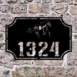 personalized horse address sign house number plaque custom metal sign 2