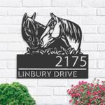 personalized horse couple farm house ranch address sign custom metal signs 0