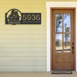 personalized horse couple farmhouse ranch welcome address sign custom metal signs 1