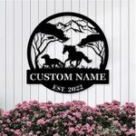 personalized horse farmhouse metal farm horse sign gift for horse lover 0