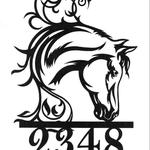 personalized horse head address sign house number plaque custom metal sign 0