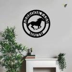 personalized horse ranch metal sign monogram horse wall art hanging sign 0