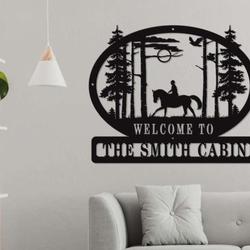 personalized horse riding sign horse stall sign farm decor horse farm custom metal sign cabin sign housewarming gifts 4