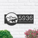 personalized horse running scene address sign custom metal signs 0