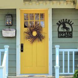 personalized horse themed address sign house number plaque custom metal sign 1