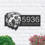 personalized hot air balloon sky adventure travel address sign house number plaque custom metal sign 0