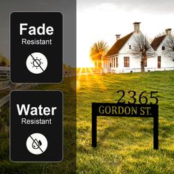 personalized house numbers address garden stake sign address plaque lawn decor 2