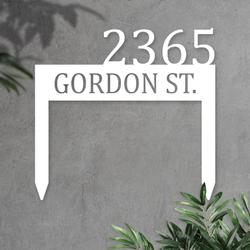 personalized house numbers address garden stake sign address plaque lawn decor 3