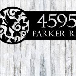personalized hummingbird address sign house number plaque custom metal sign 1