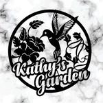 personalized hummingbird garden decorative custom metal sign 0