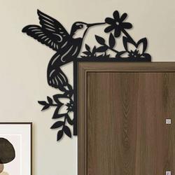 personalized hummingbirds door corner garden decorative custom metal sign 1